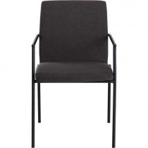 alinea Lot de 2 chaises en tissu avec accoudoirs - noir (prix unitaire : 129.0 euros) - Jasper