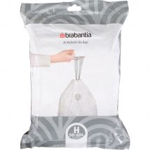 alinea Lot de 40 sacs poubelle Brabantia - 60L blanc - Perfectfit