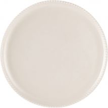 alinea Lot de 4 assiette plate avec liseré perlé en porcelaine d27,60cm - blanc ventoux (prix unitaire : 10.0 euros) - Margot