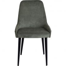 alinea Lot de 2 chaises en tissu effet velours - vert cèdre (prix unitaire : 139.0 euros) - Livno