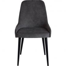 alinea Lot de 2 chaises en tissu effet velours - gris (prix unitaire : 139.0 euros) - Livno