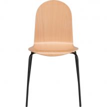 alinea Lot de 2 chaises avec coque en contreplaqué moulé de hêtre - bois clair (prix unitaire : 199.0 euros) - Iza