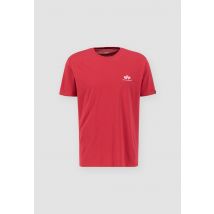 Alpha Industries - Basic T Small Logo T-Shirt pour homme - Taille 2XL - Rouge
