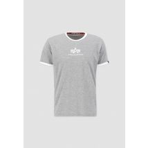 Alpha Industries - Basic T Contrast ML T-Shirt für Männer - Größe XL - Grau
