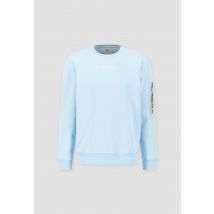 Alpha Industries - Organics EMB Sweater for Men - Size 3XL - organic sky blue