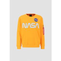 Alpha Industries - NASA Reflective Sweater Felpe da uomini - Taglia XL - Arancione