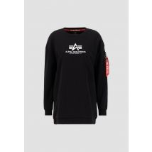Basic Long Sweatshirt OS Sweater & Hoodie voor dames - Maat XL - Grijs - Alpha Industries