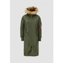 Alpha Industries - Long Fishtail Winter jacket for Women - Size XS - jet stream white