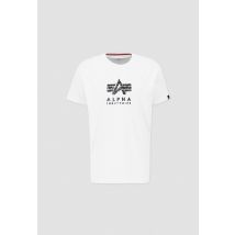 Alpha Industries - Grunge Logo T T-Shirt & Polos for Men - Size 3XL - white