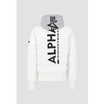 Alpha Industries - MA-1 ZH Back Print Puffer FD Jackets for Men - Size M - white
