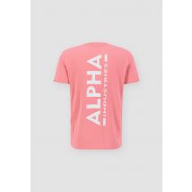 Alpha Industries - Backprint T T-Shirt für Männer - Größe S - Korallrot