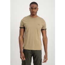 Alpha Industries - Roll-Up Sleeve T T-Shirt pour homme - Taille 3XL - Camouflage Woodland