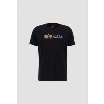 Alpha Industries - Alpha Label T T-Shirt da uomini - Taglia S - Nero