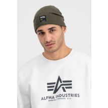 Alpha Industries - Label Beanie Mütze - Olivgrün