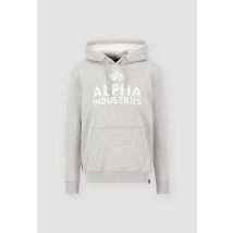Alpha Industries - Foam Print Hoody for Men - Size L - grey heather