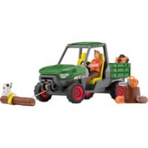 Farm World Waldbauer mit Fahrzeug, Spielfigur