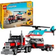 31146 Creator 3-in-1 Tieflader mit Hubschrauber, Konstruktionsspielzeug