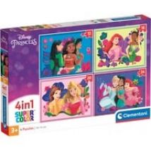 Supercolor 4 in 1 - Disney Princess, Puzzle