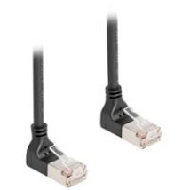 Patchkabel RJ-45 Cat.6a S/FTP, Slim 90° gewinkelt