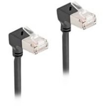 Patchkabel RJ-45 Cat.6a S/FTP, Slim 90° gewinkelt