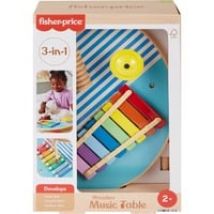 Holz-Musiktisch mit 3 Percussion-Instrumenten, Musikspielzeug