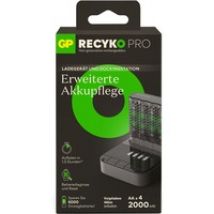 USB Akkuladegerät RECYKO PRO P461, 4 Ladeslots, inkl. Docking Station D461