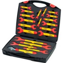 Einmaul-Gabelschlüssel Set isoliert, 6-32mm, Schraubenschlüssel