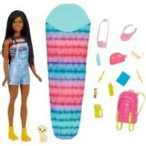 Barbie “It takes two! Camping” Spielset mit Brooklyn Puppe, Hündchen und Accessoires