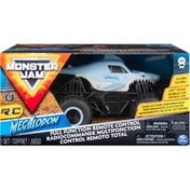 MONSTER JAM - COCHE TELEDIRIGIDO MEGALODÓN - Coche RC Monster Truck Megalodon a Escala 1:24 - 2.4GHZ hasta 76m - 6044952 - Juguetes Niños 4 Años +, Radiocontrol
