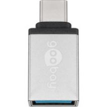 56620 cambiador de género para cable USB C USB A Plata, Adaptador