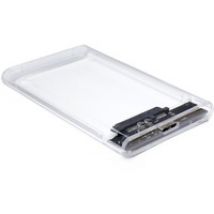 GD-25000 Caja de disco duro (HDD) Transparente 2.5", Caja de unidades
