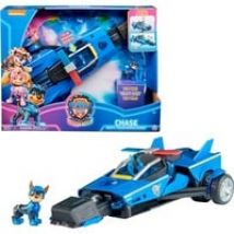 PATRULLA CANINA - LA SUPERPELÍCULA - Coche Transformable Deluxe con Figura de Chase Patrulla Canina - con Luces y Sonidos - 6067497 - Juguetes Niños 3 Años +, Vehículo de juguete