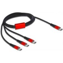 86713 cable USB 1 m USB 2.0 USB C Negro, Rojo