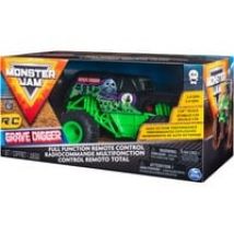 Monster Jam - Coche TELEDIRIGIDO Grave Digger - Coche RC Grave Digger a Escala 1:24-2.4GHZ hasta 76m - 6044955 - Juguetes Niños 4 Años +, Radiocontrol