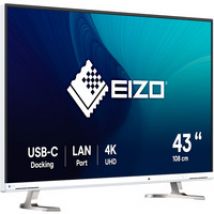 FlexScan EV4340X-WT pantalla para PC 108 cm (42.5") 3840 x 2160 Pixeles 4K Ultra HD LCD Blanco, Monitor LED