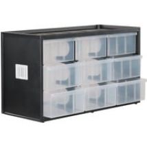 1-93-978 pieza pequeña y caja de herramientas Polipropileno, Polipropileno (PP), Plástico Negro