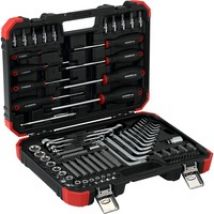 Juego de herramientas de tornillos hexagonales rojos, 1/4" + 1/2", 75 piezas, Kit de herramientas