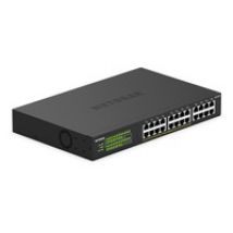 GS324P No administrado Gigabit Ethernet (10/100/1000) Energía sobre Ethernet (PoE) 1U Negro, Interruptor/Conmutador