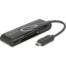 91739 lector de tarjeta USB 2.0 Negro, Lector de tarjetas