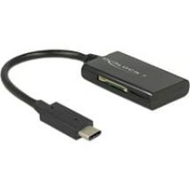 91740 lector de tarjeta USB 3.2 Gen 1 (3.1 Gen 1) Type-C Negro, Lector de tarjetas