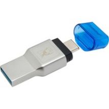 MobileLite Duo 3C lector de tarjeta USB 3.2 Gen 1 (3.1 Gen 1) Type-A/Type-C Azul, Plata, Lector de tarjetas