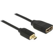 0.2m, HDMI-A/HDMI Micro-D cable HDMI 0,2 m HDMI tipo D (Micro) HDMI tipo A (Estándar) Negro, Adaptador