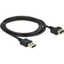2m 2xUSB2.0-A cable USB USB 2.0 USB A Negro, Cable alargador
