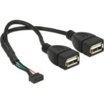 84933 cable USB 0,2 m USB 2.0 2 x USB A Negro, Cable Y