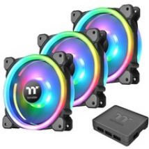 Riing Trio 12 LED RGB Radiator Fan TT Premium Edition Carcasa del ordenador Ventilador 12 cm Negro