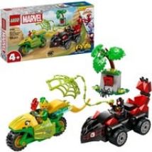 Marvel Spidey And His Amazing Friends - Spin et Electro chase avec des véhicules dinosaures, Jouets de construction