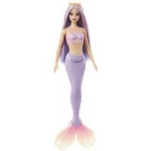 Barbie - Poupée sirène avec cheveux lilas et queue violette
