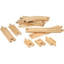 Chemin de fer en bois - Coffret Expansion Débutants - 11 pièces, Train