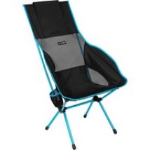 Savanna Chaise de camping 4 pieds Noir, Bleu