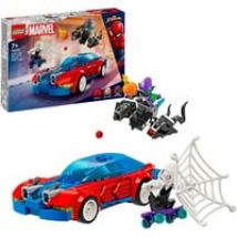 Marvel - La voiture de course de Spider-Man contre le Bouffon Vert venomisé, Jouets de construction